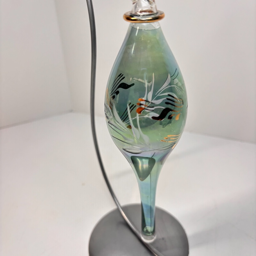 VTG Egyptian Hand Blown Fancy 24K Gold Etched Glass Christmas Ornament 8" in - Picture 4 of 8